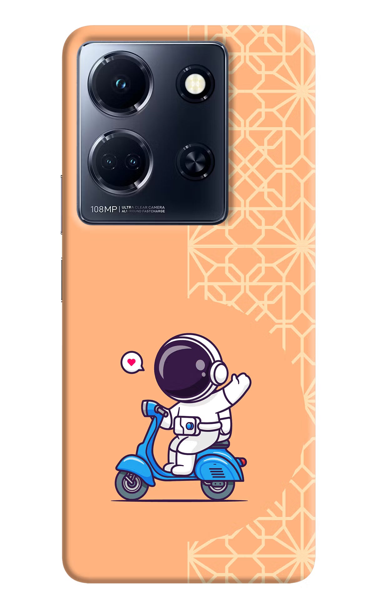Cute Astronaut Riding Infinix Note 30 5g Hard Case Back Cover by Casekaro