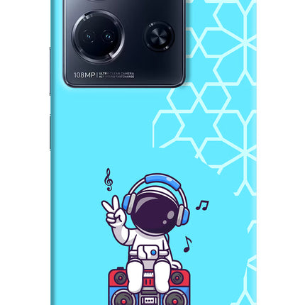 Cute Astronaut Chilling Infinix Note 30 5g Hard Case Back Cover by Casekaro