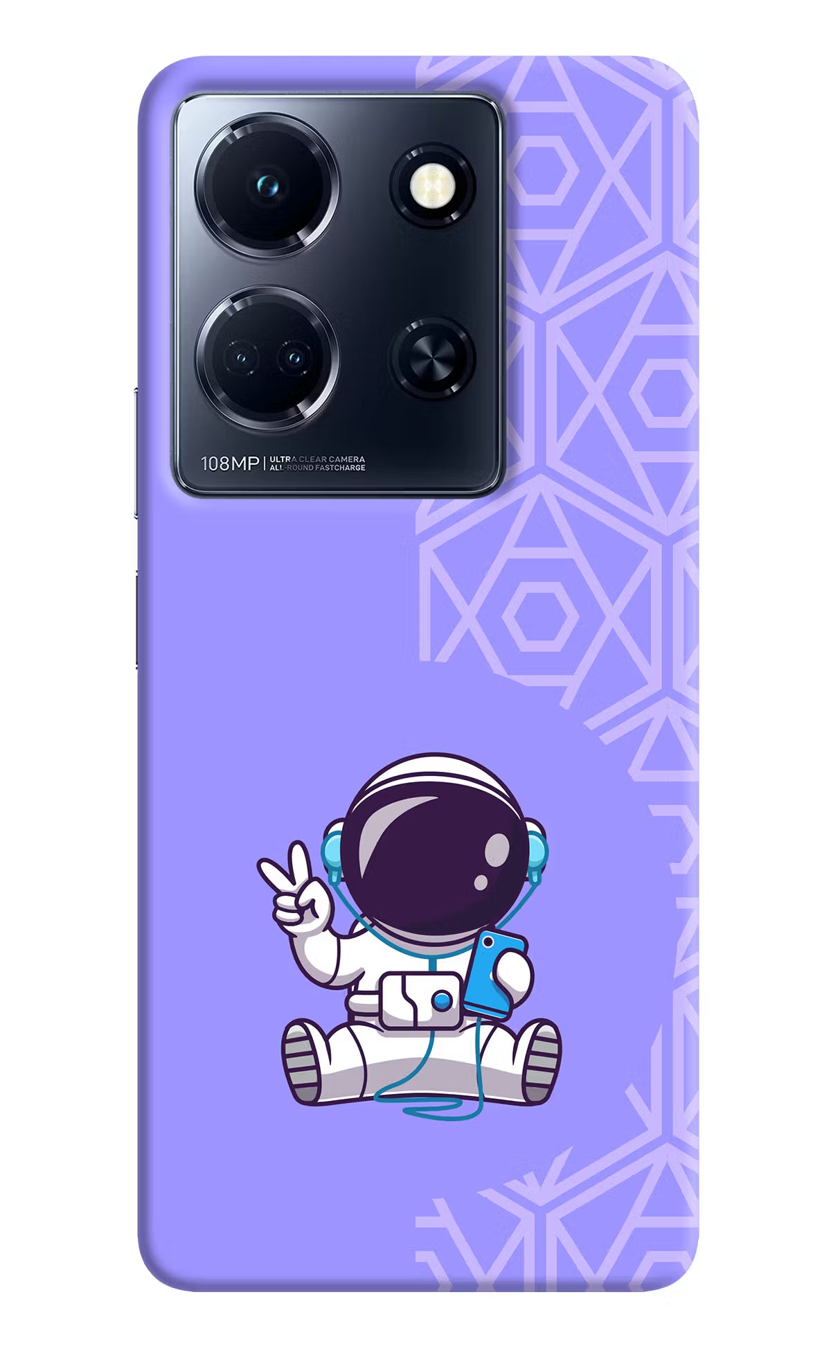 Cute Astronaut Chilling Infinix Note 30 5g Hard Case Back Cover by Casekaro