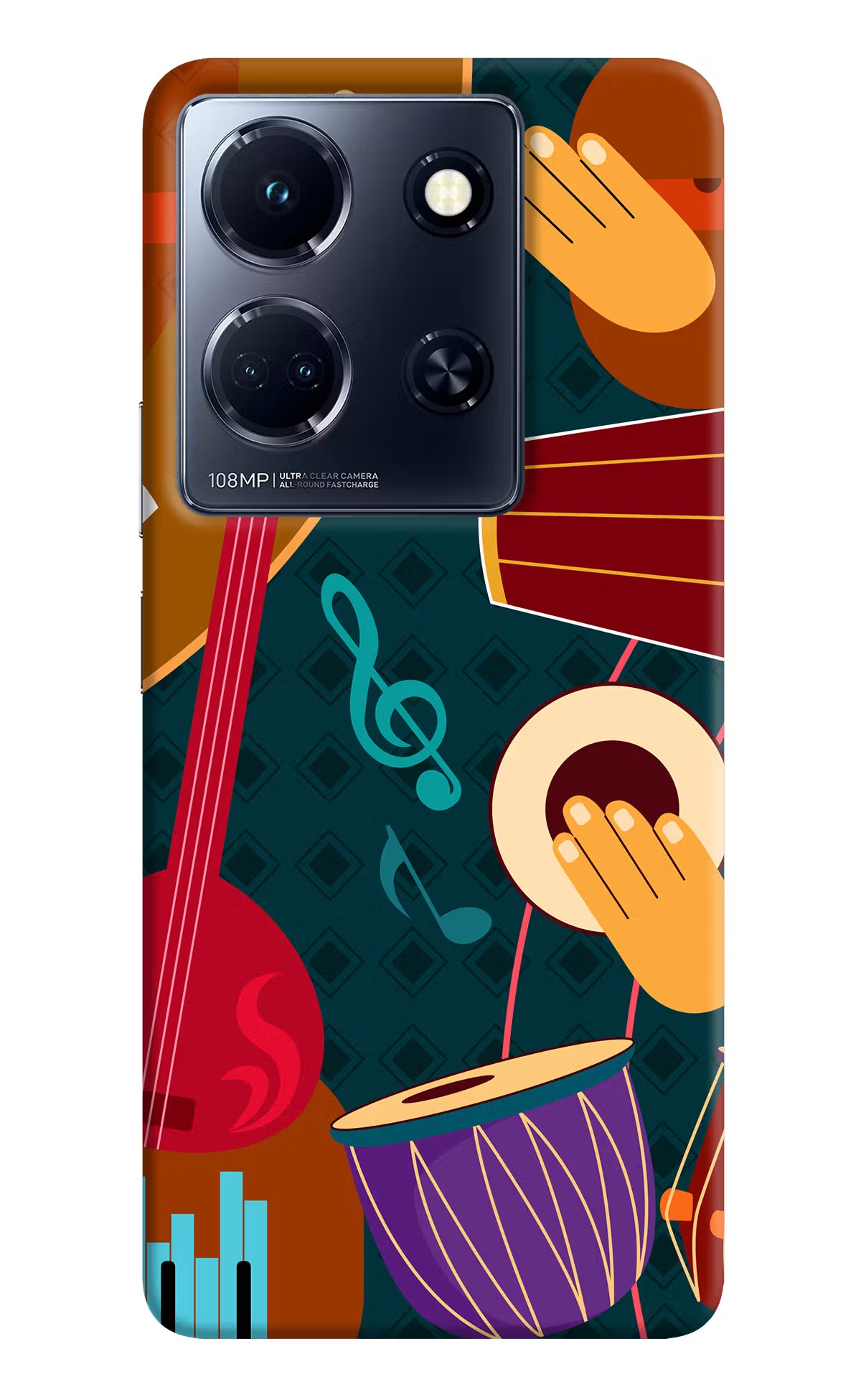 Music Instrument Infinix Note 30 5g Hard Case Back Cover by Casekaro