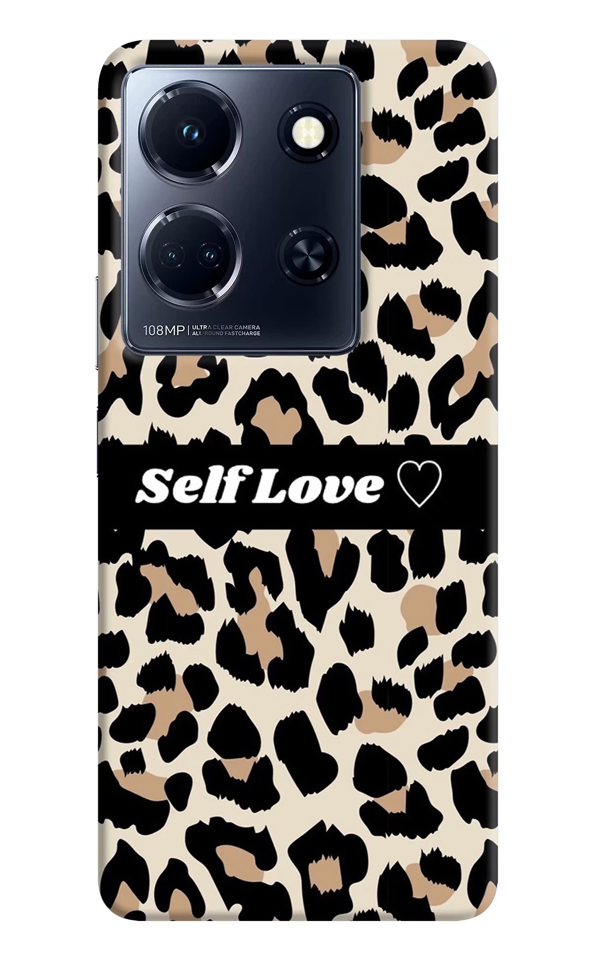 Leopard Print Self Love Infinix Note 30 5g Hard Case Back Cover by Casekaro