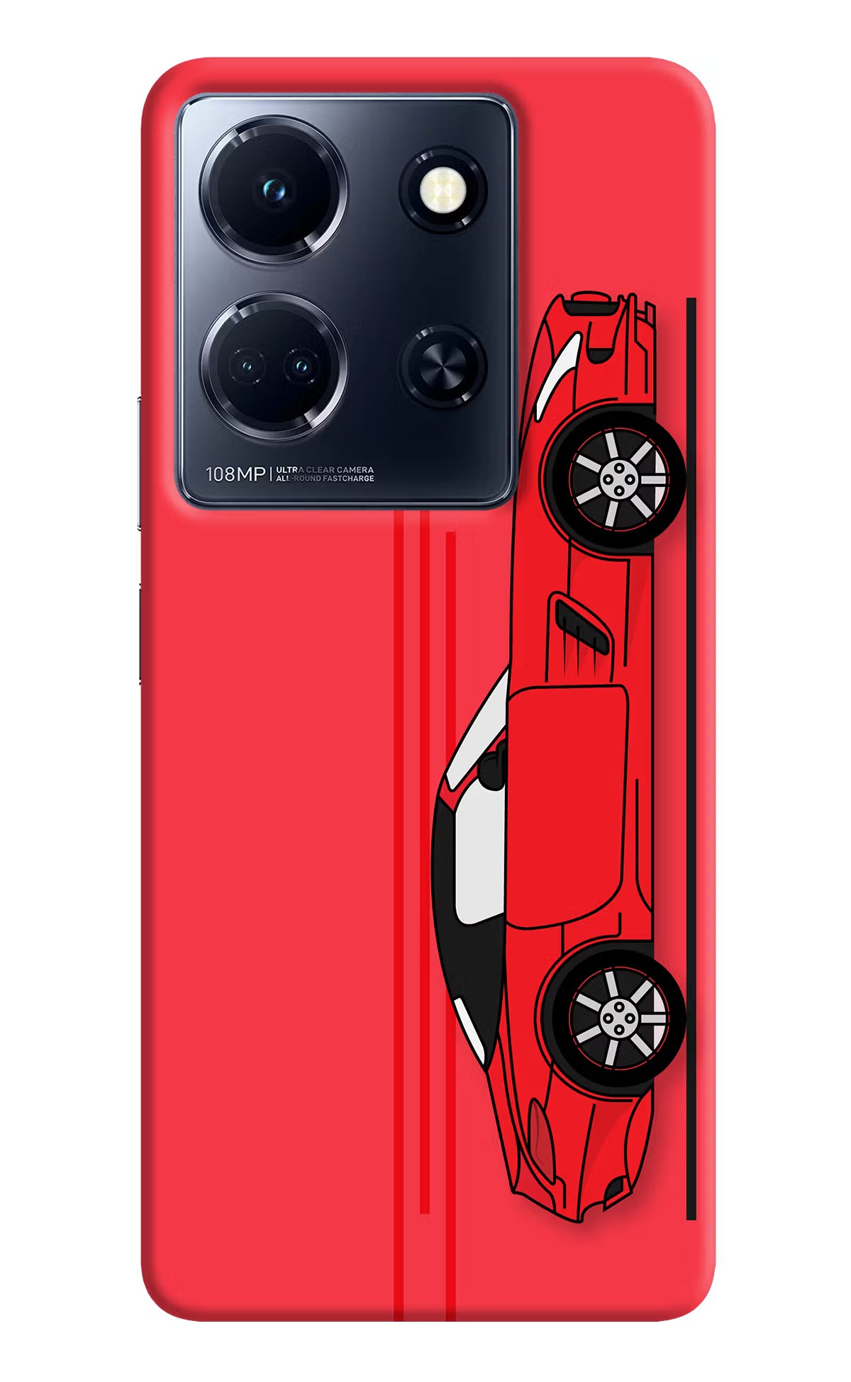 Red Velocity Infinix Note 30 5g Hard Case Back Cover by Casekaro