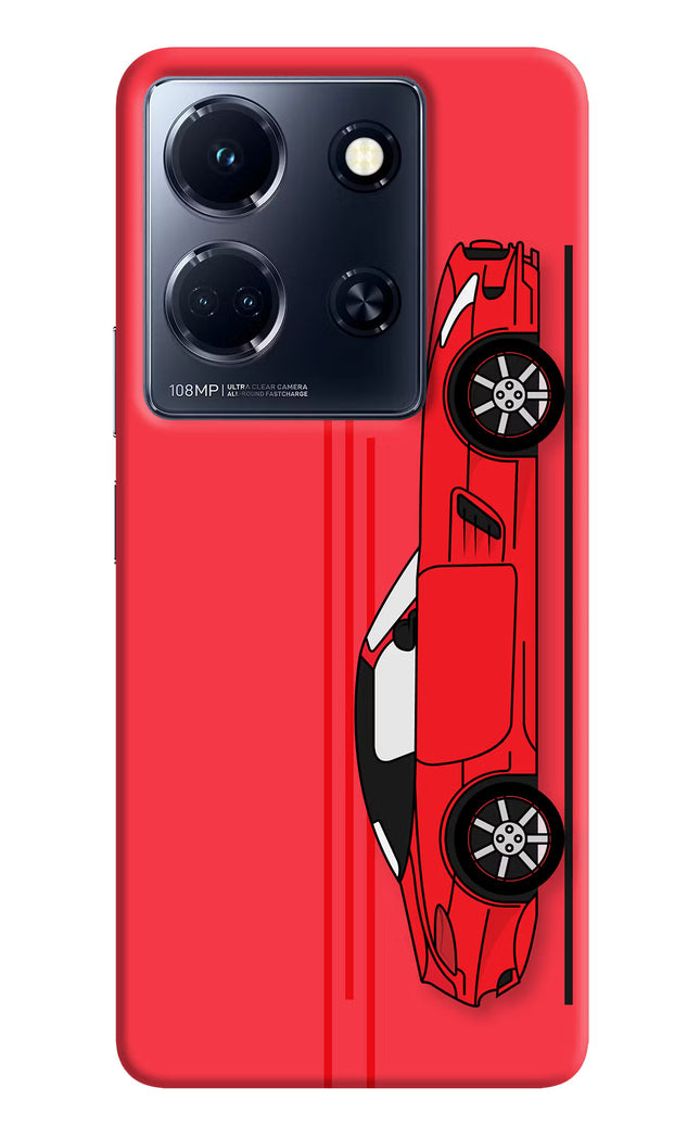 Red Velocity Infinix Note 30 5g Hard Case Back Cover by Casekaro