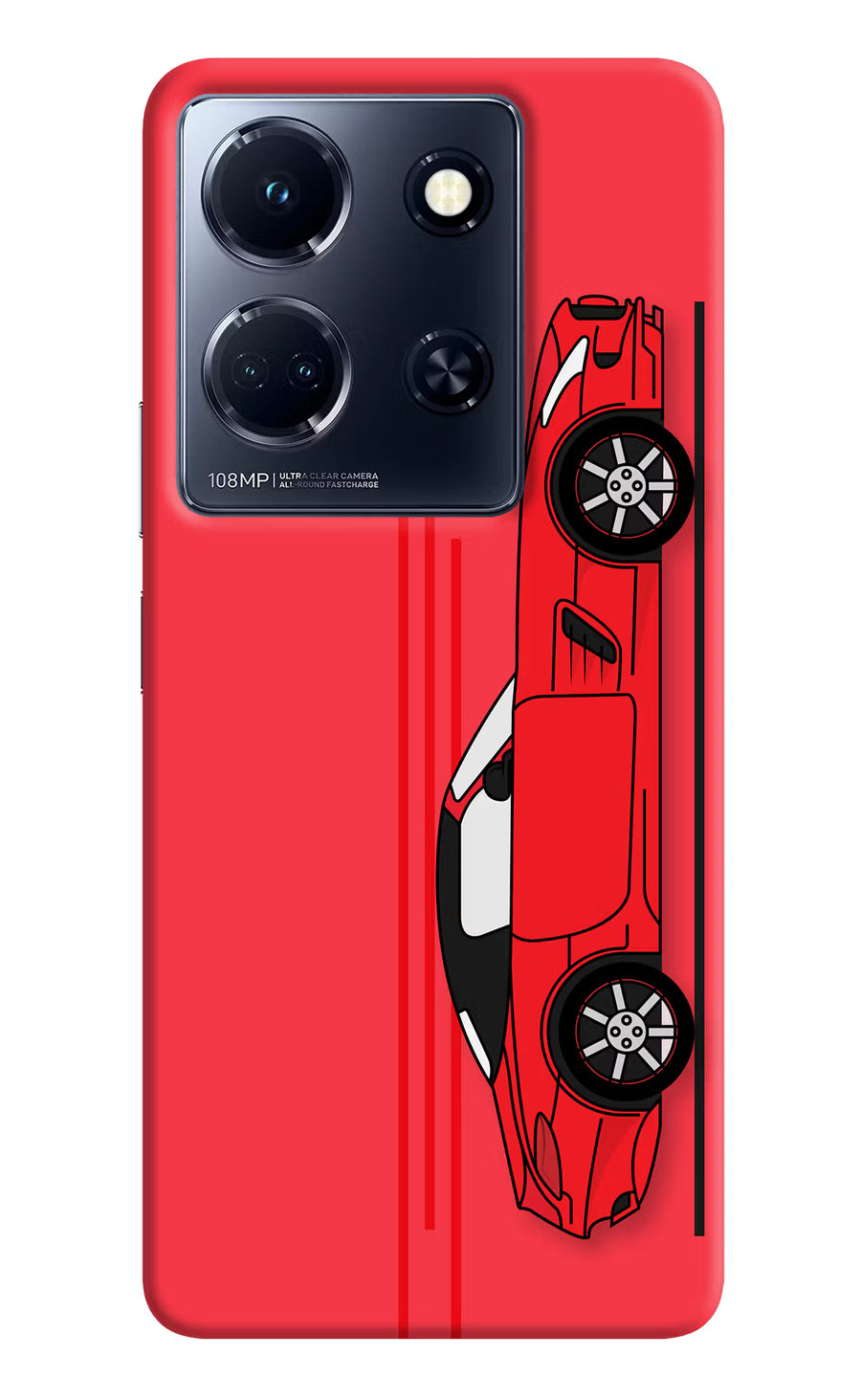 Red Velocity Infinix Note 30 5g Back Cover, Hard case