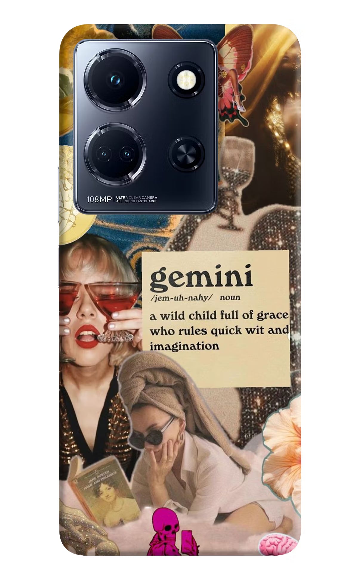 Gemini Zodiac Infinix Note 30 5g Hard Case Back Cover by Casekaro