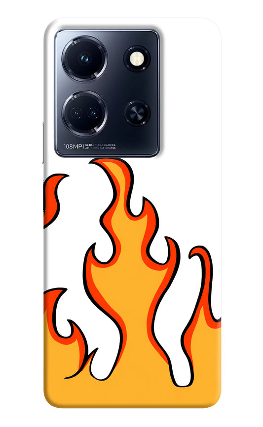 Fired Up – White Infinix Note 30 5g Hard Case Back Cover by Casekaro