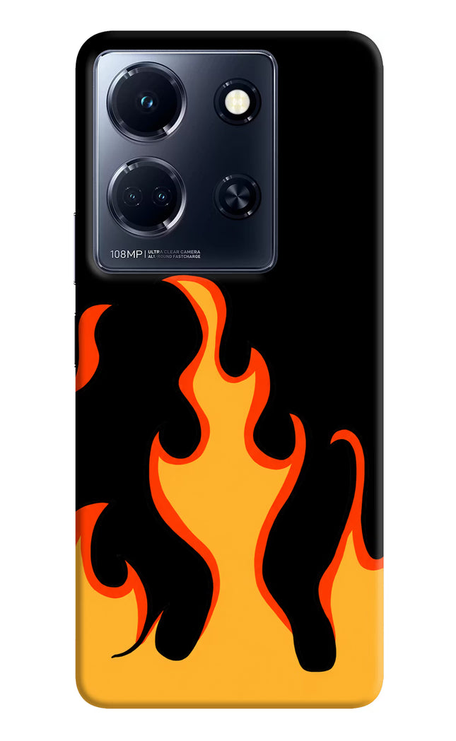 Fired Up – Black Infinix Note 30 5g Hard Case Back Cover by Casekaro