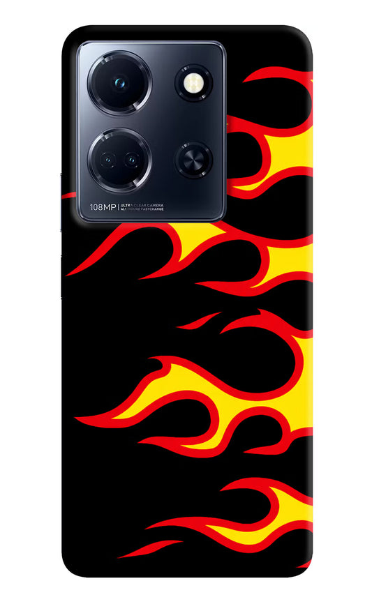 Side Sweep Flames Infinix Note 30 5g Hard Case Back Cover by Casekaro