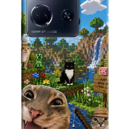 Minecraft Cat Chaos Infinix Note 30 5g Hard Case Back Cover by Casekaro