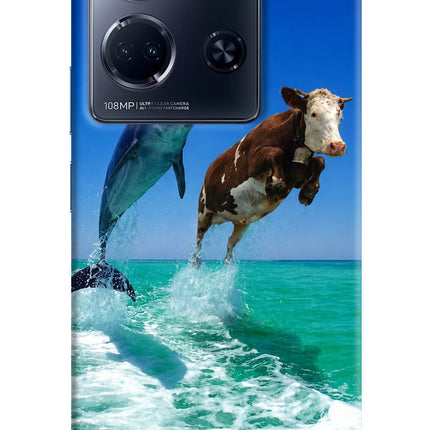 Dolphin vs Cow Infinix Note 30 5g Hard Case Back Cover by Casekaro