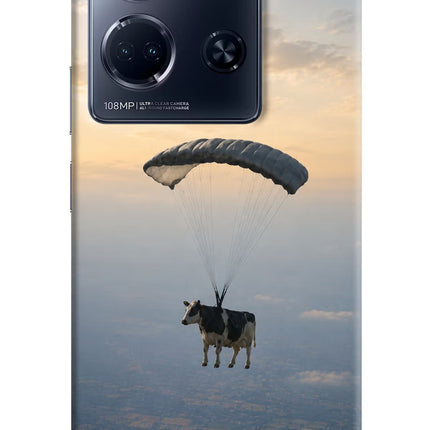Skydiving Cow Infinix Note 30 5g Hard Case Back Cover by Casekaro