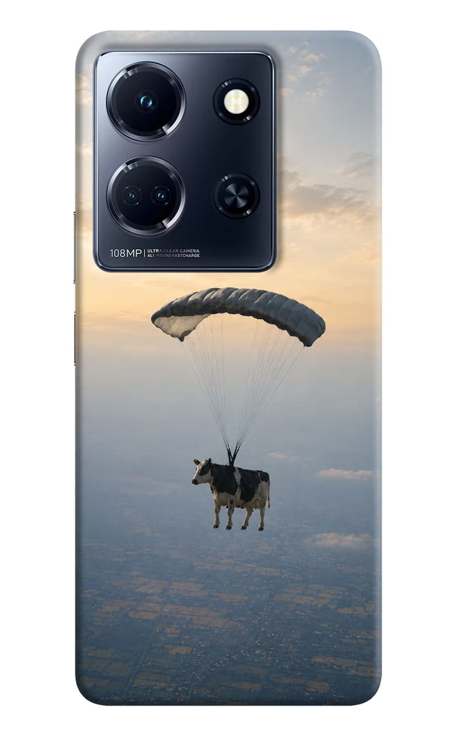 Skydiving Cow Infinix Note 30 5g Hard Case Back Cover by Casekaro