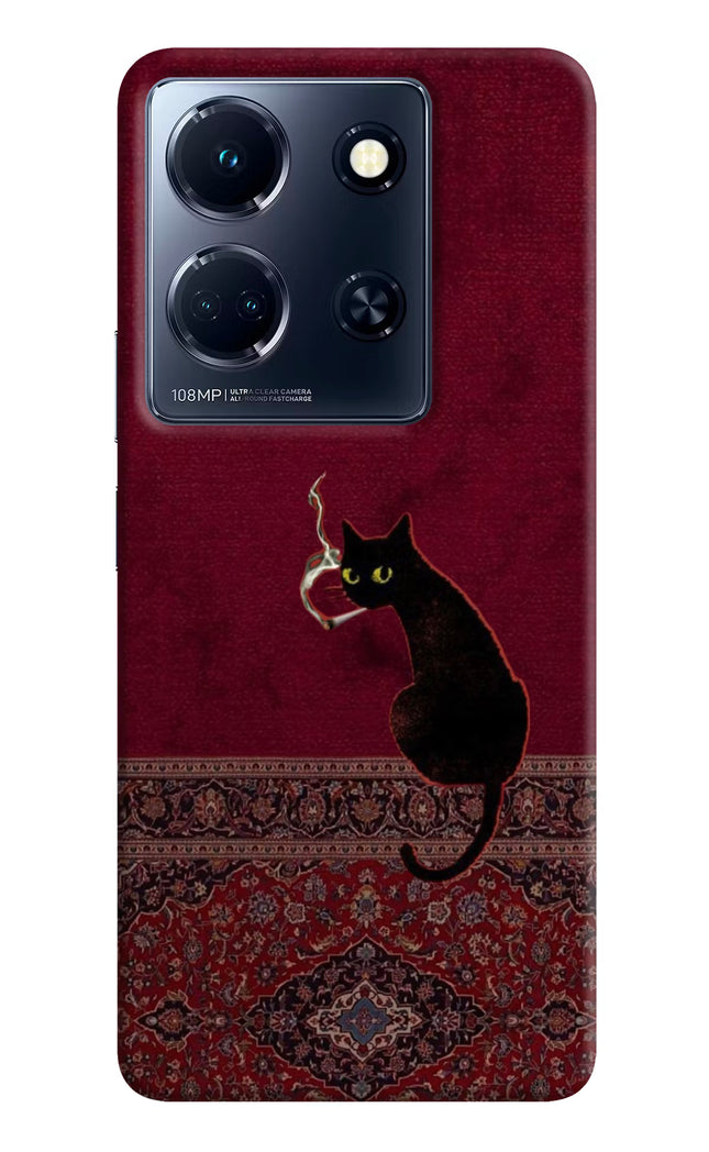 Midnight Cat Infinix Note 30 5g Hard Case Back Cover by Casekaro
