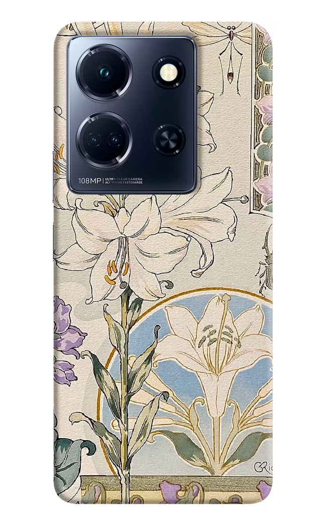 White Lily Infinix Note 30 5g Hard Case Back Cover by Casekaro