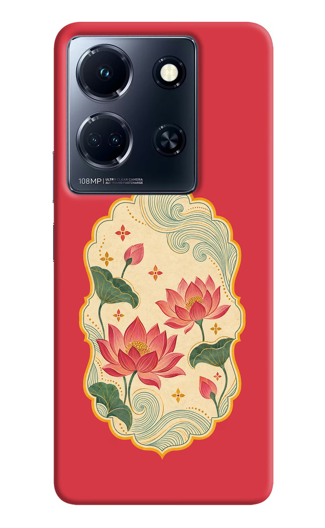 Pink Lotus Infinix Note 30 5g Hard Case Back Cover by Casekaro