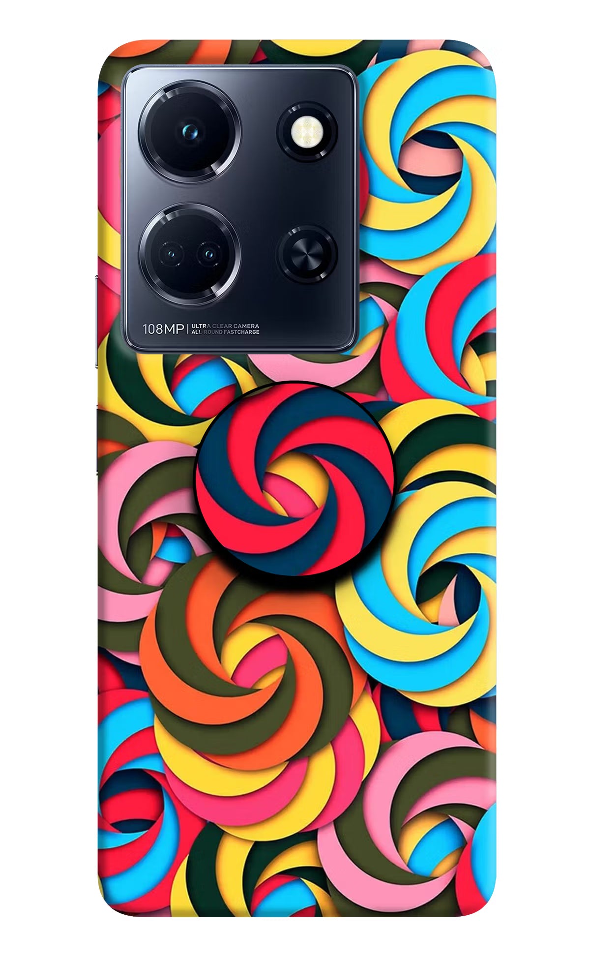 Spiral Pattern Infinix Note 30 5g Pop Case by Casekaro