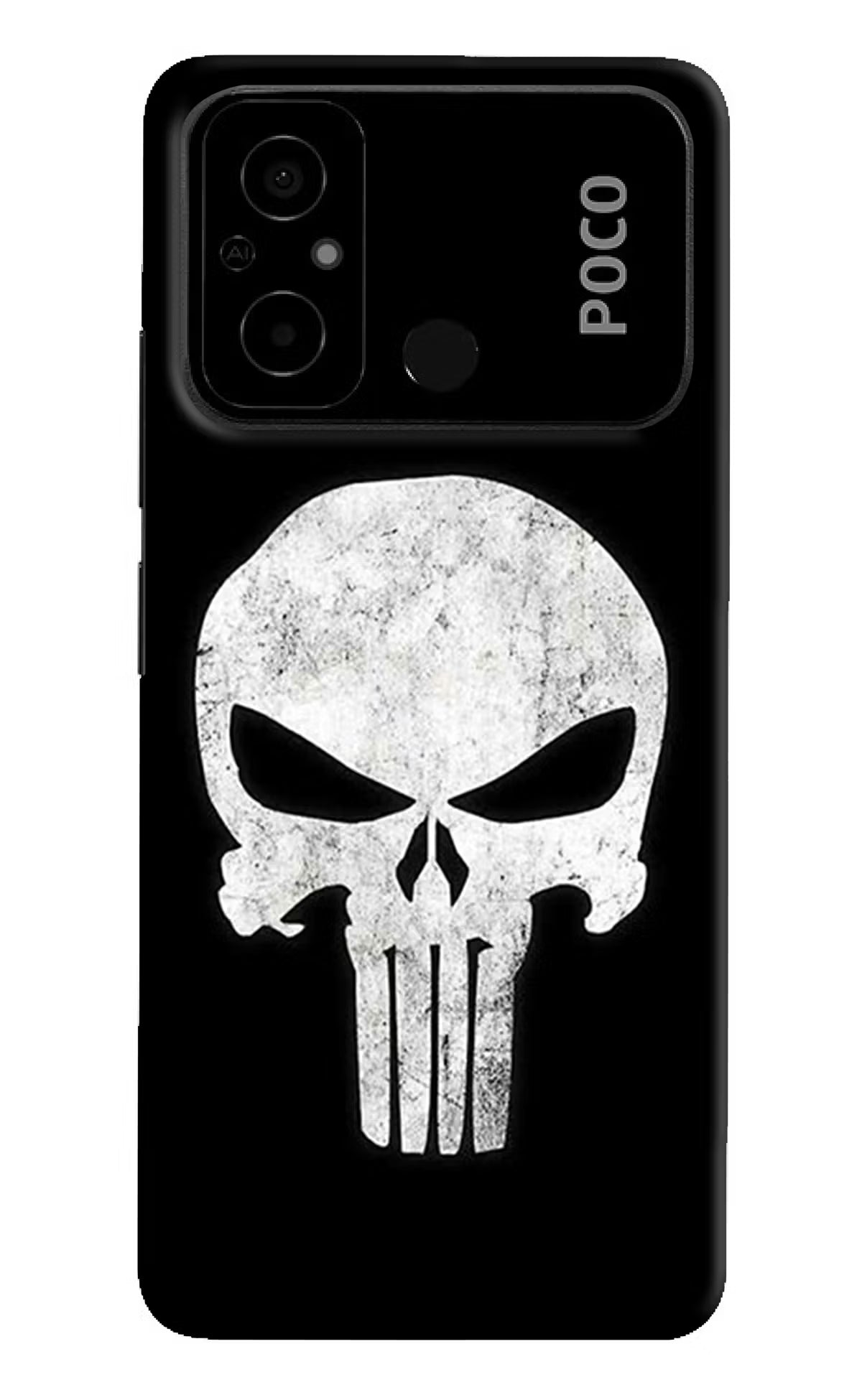 Punisher Skull Poco C55 Hard Case Back Cover by Casekaro