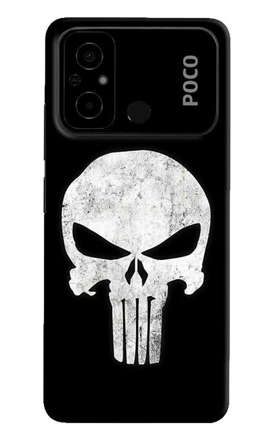 Punisher Skull Poco C55 Hard Case Back Cover by Casekaro