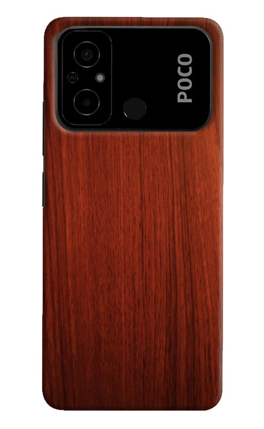 Wooden Plain Pattern Poco C55 Hard Case Back Cover by Casekaro