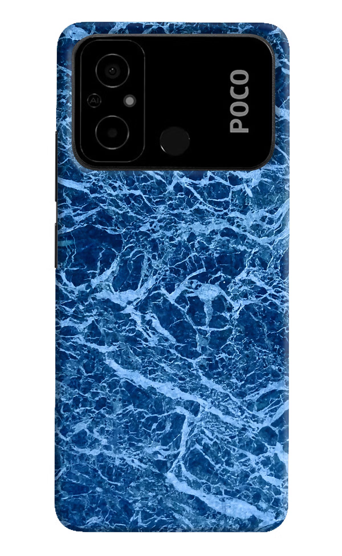 Blue Marble Poco C55 Hard Case Back Cover by Casekaro