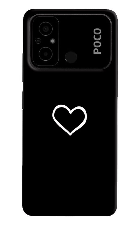 Heart Poco C55 Hard Case Back Cover by Casekaro