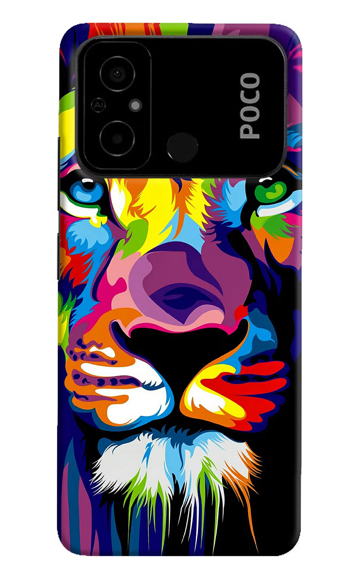 Lion Poco C55 Hard Case Back Cover by Casekaro