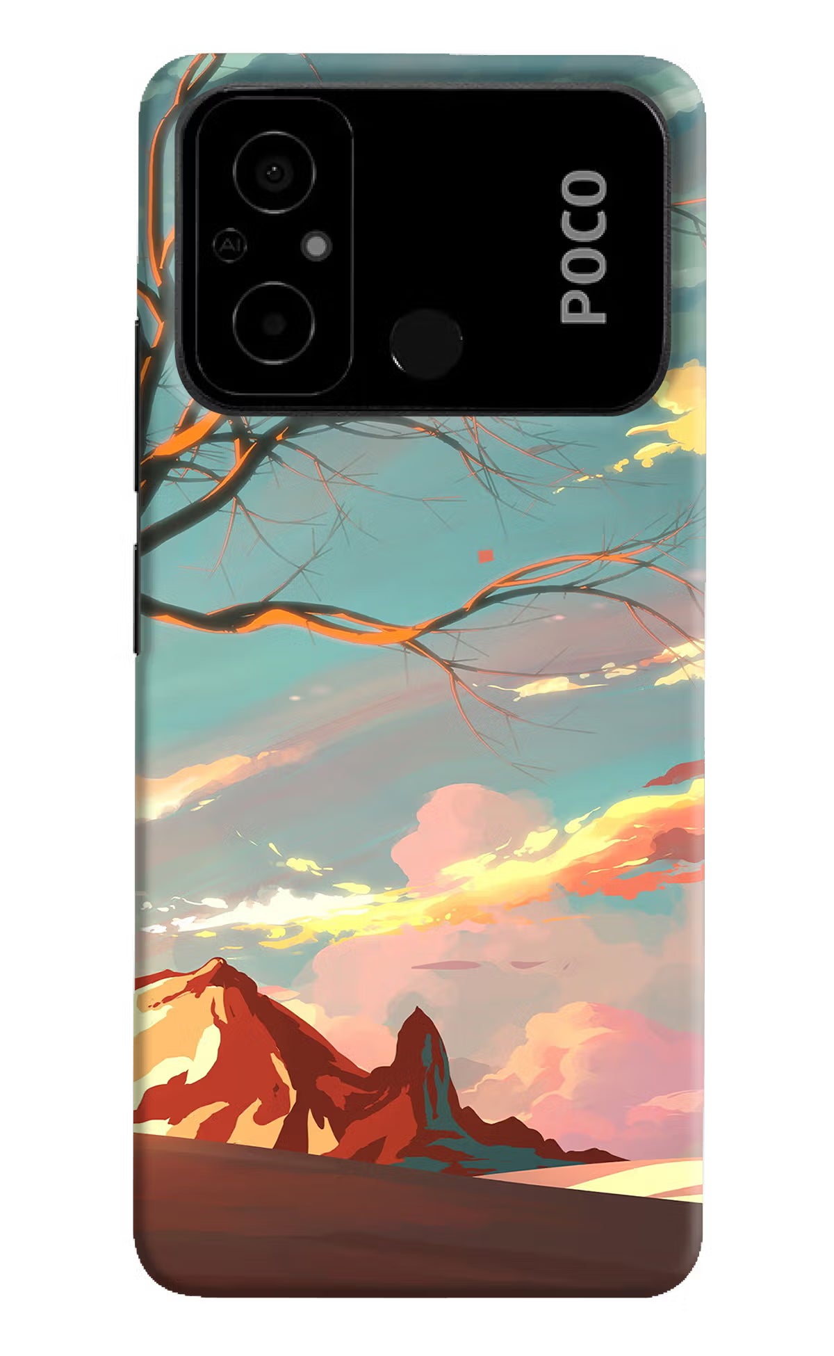 Scenery Poco C55 Hard Case Back Cover by Casekaro