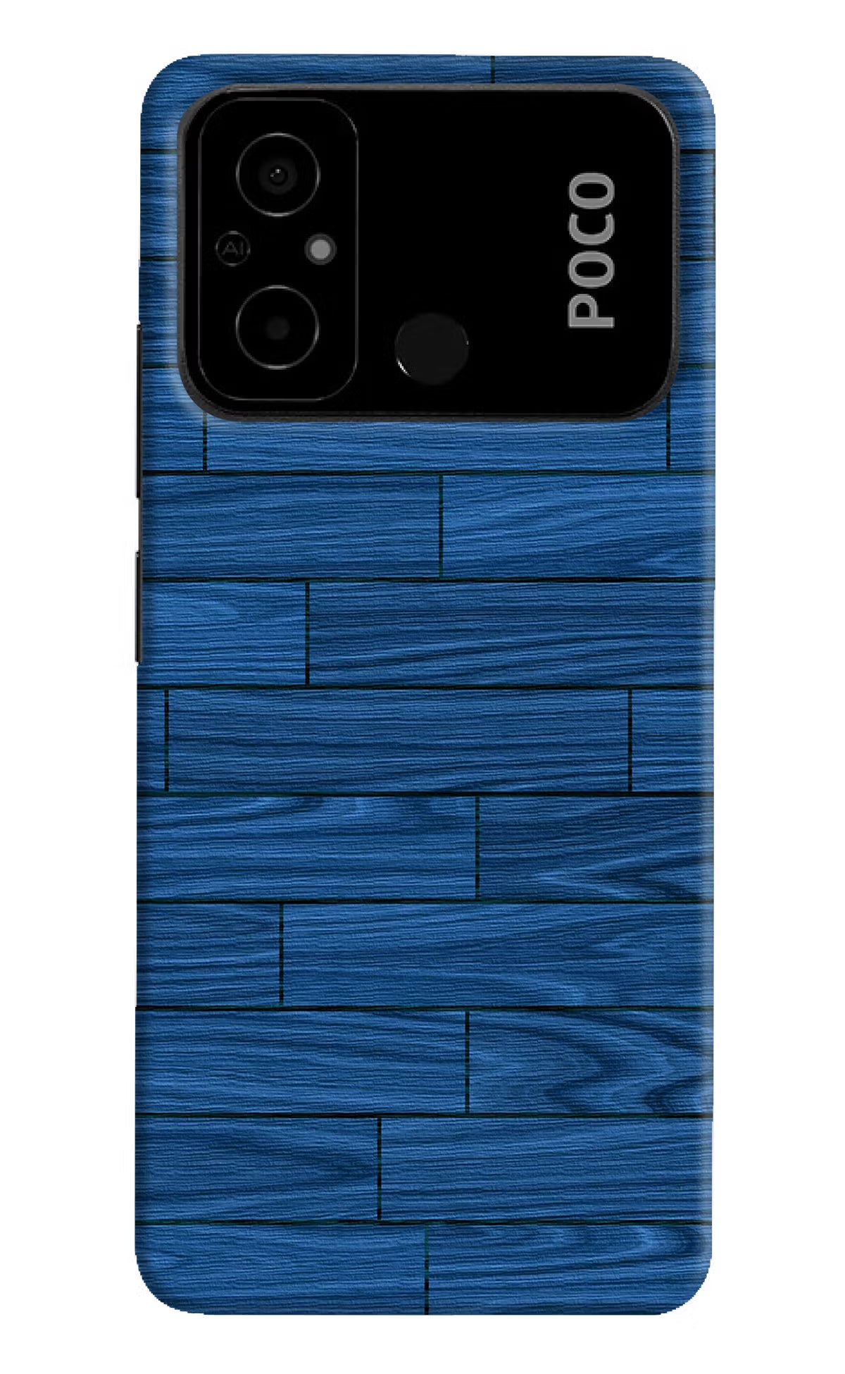Wooden Texture Poco C55 Hard Case Back Cover by Casekaro
