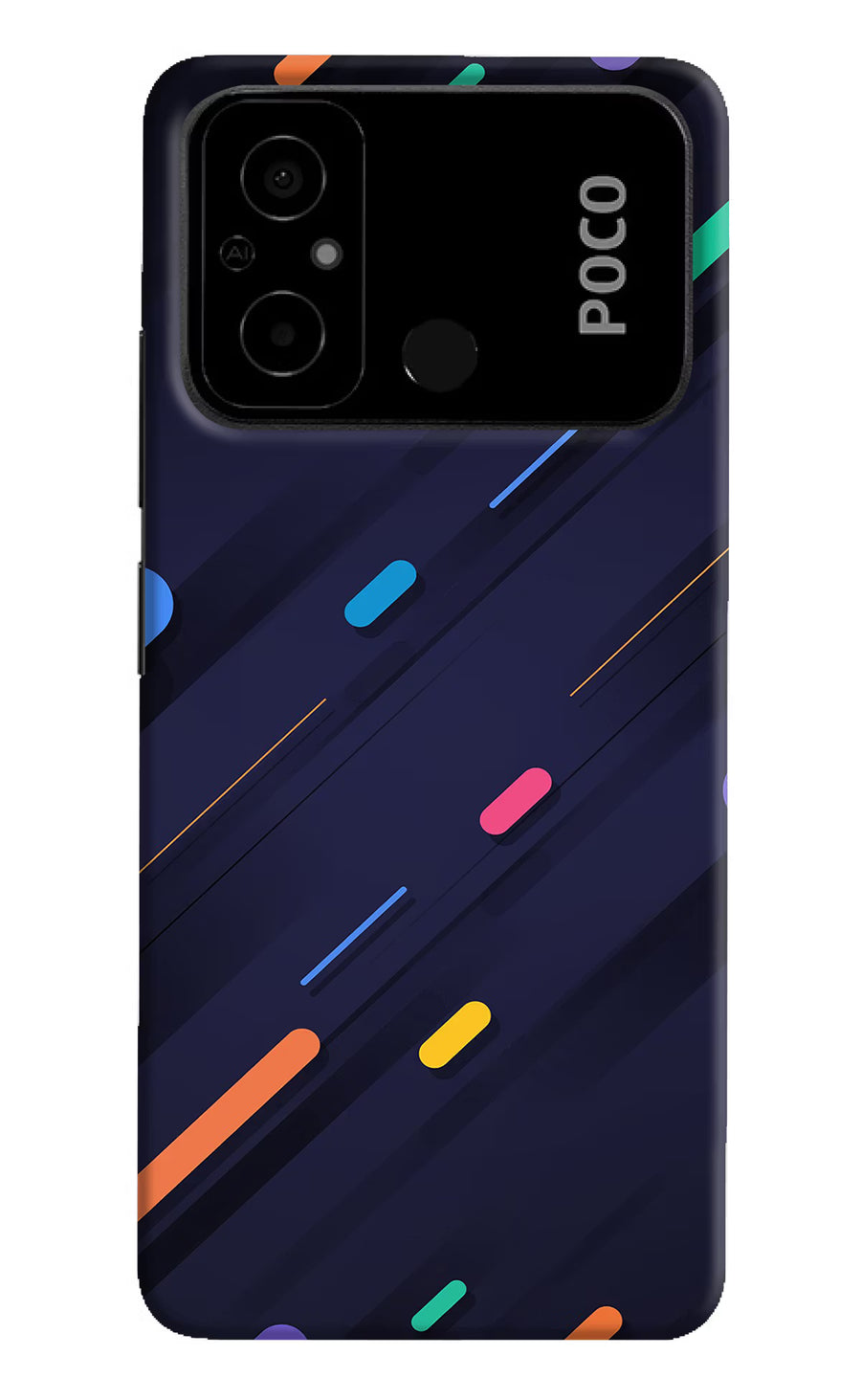 Abstract Design Poco C55 Back Cover, Hard case