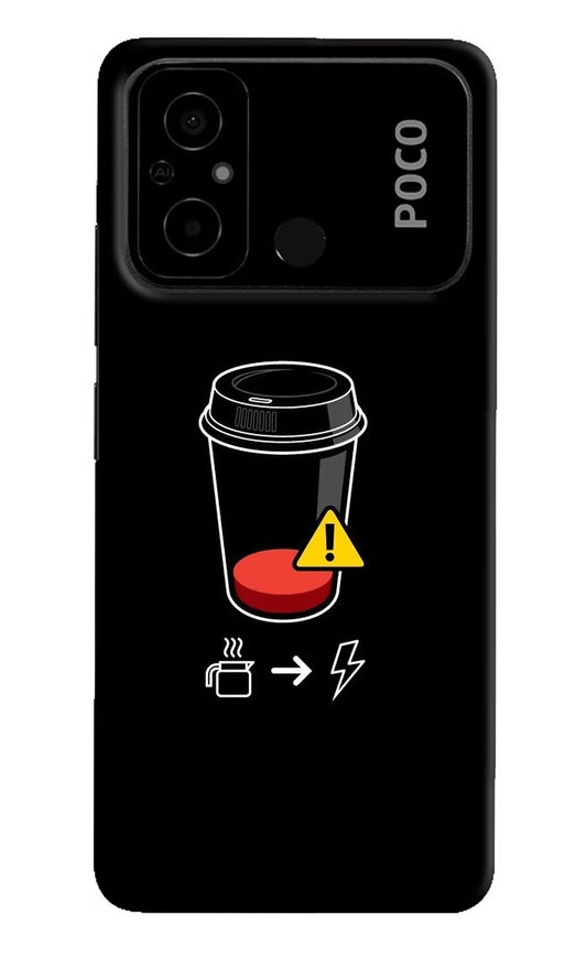 Coffee Poco C55 Hard Case Back Cover by Casekaro