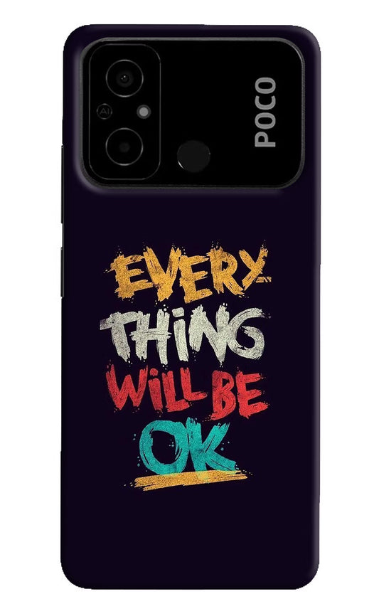 Everything Will Be Ok Poco C55 Hard Case Back Cover by Casekaro