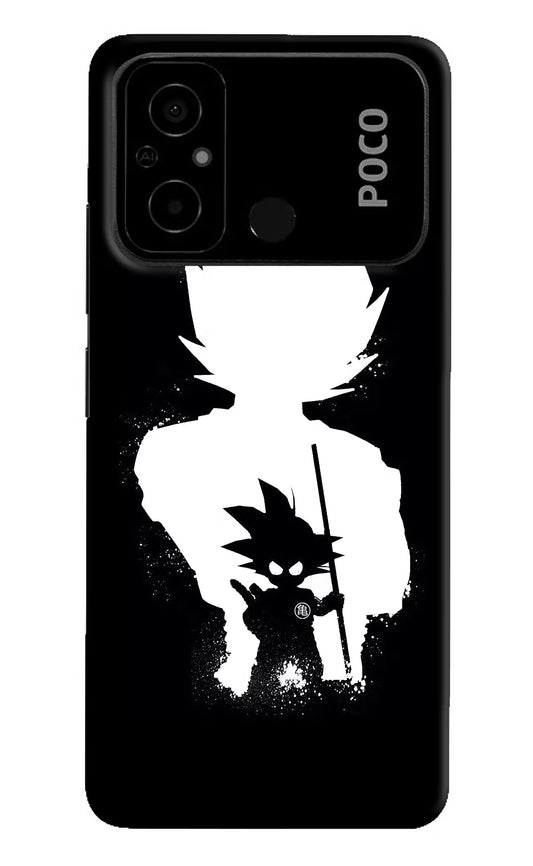 Goku Shadow Poco C55 Hard Case Back Cover by Casekaro