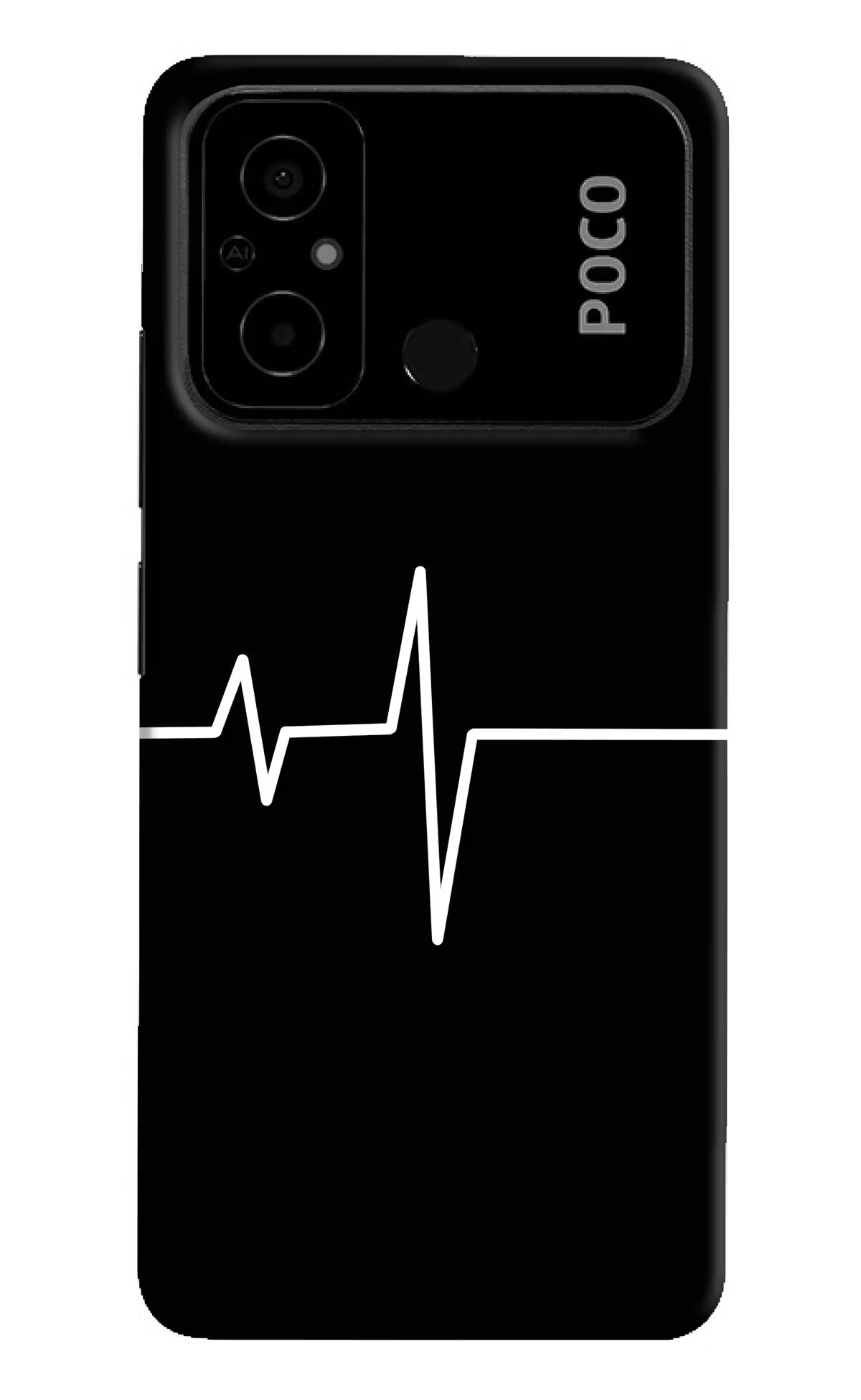 Heart Beats Poco C55 Hard Case Back Cover by Casekaro