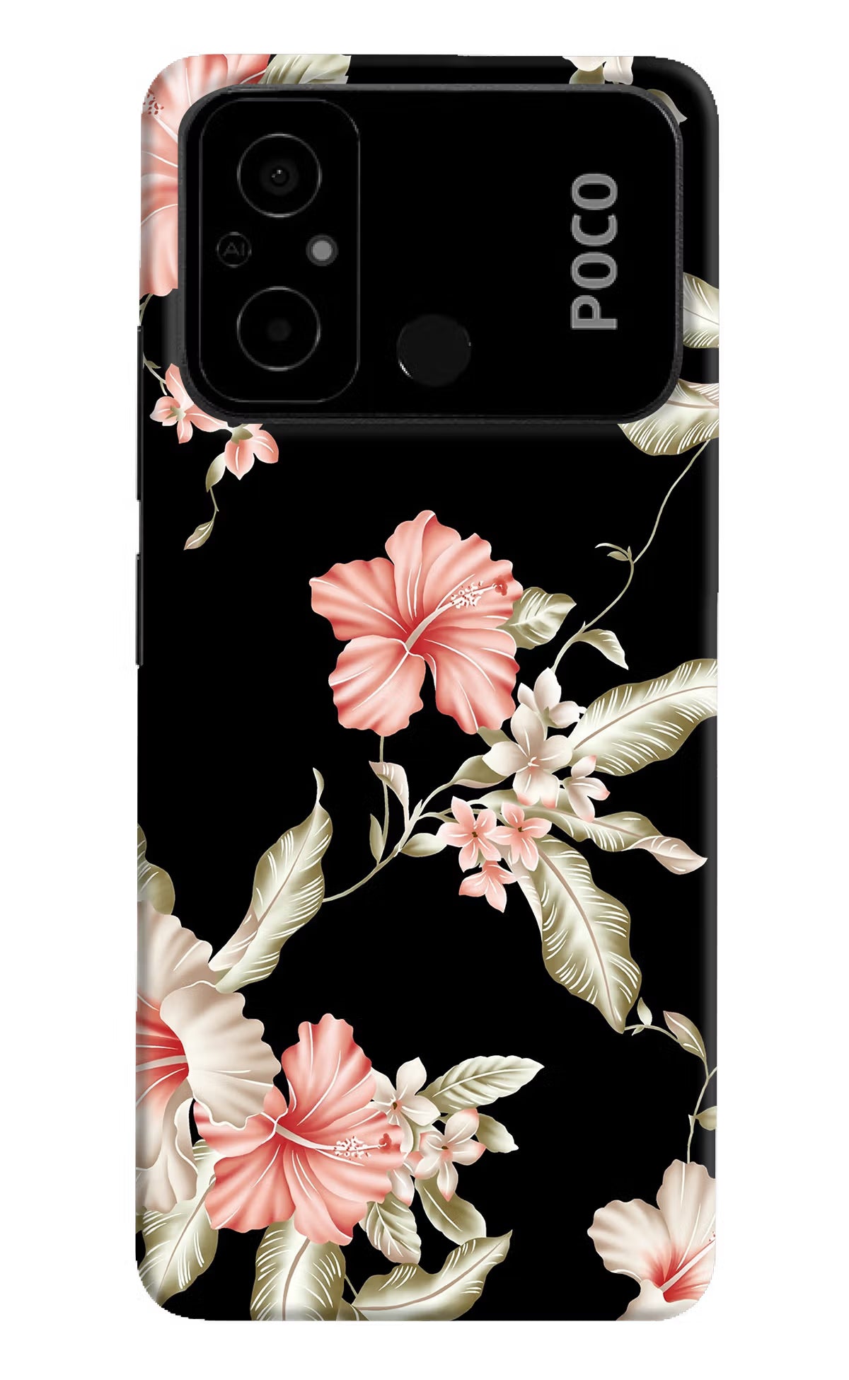 Flowers Poco C55 Hard Case Back Cover by Casekaro