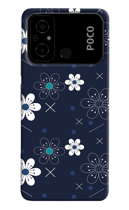 Flowers Poco C55 Hard Case Back Cover by Casekaro