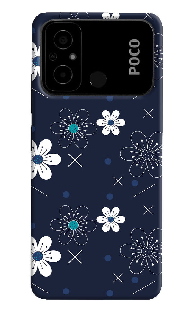 Flowers Poco C55 Hard Case Back Cover by Casekaro