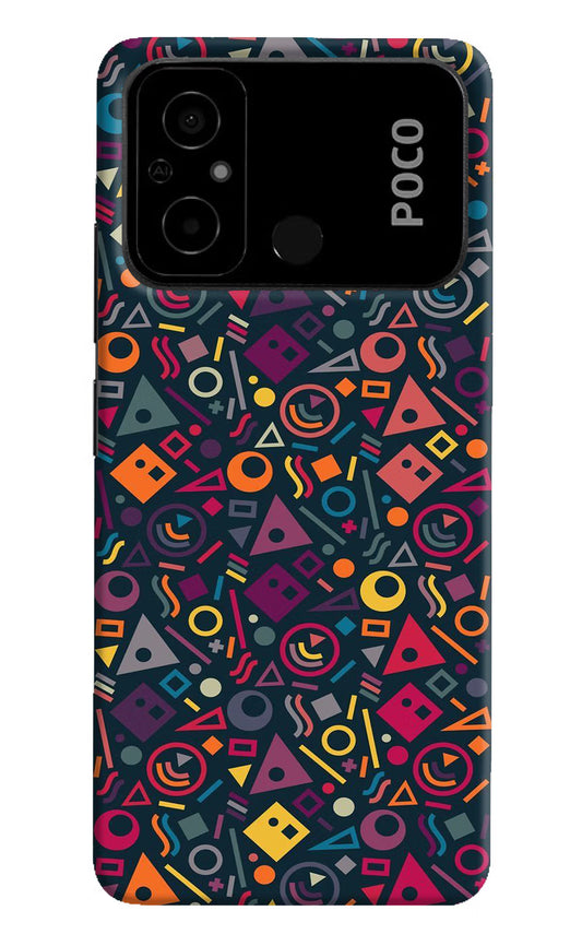 Geometric Abstract Poco C55 Hard Case Back Cover by Casekaro