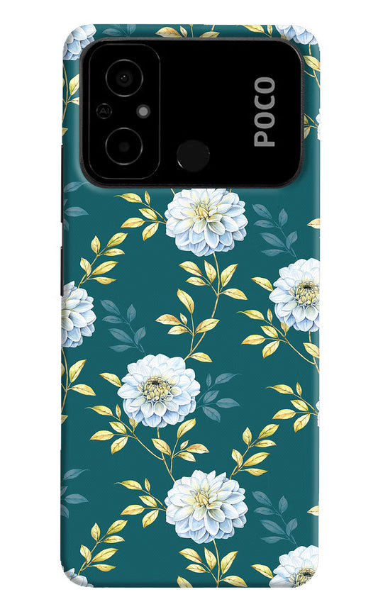 Flowers Poco C55 Hard Case Back Cover by Casekaro