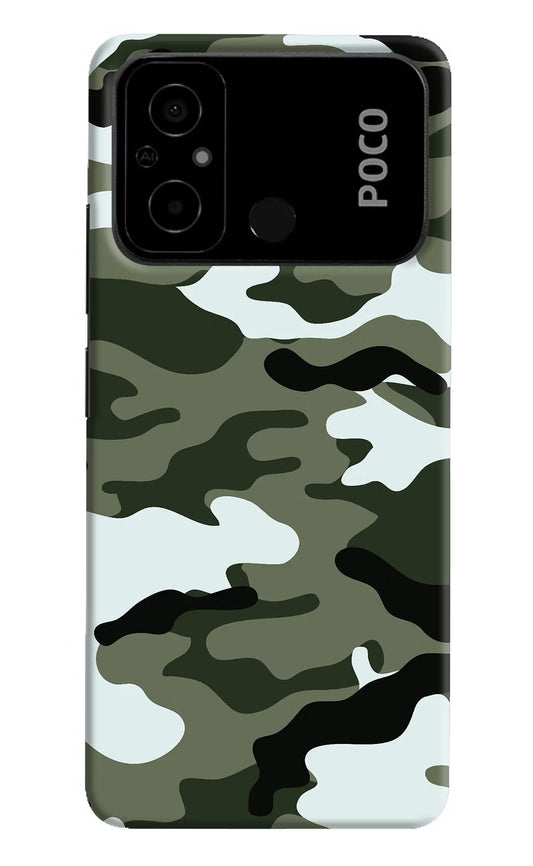 Camouflage Poco C55 Hard Case Back Cover by Casekaro
