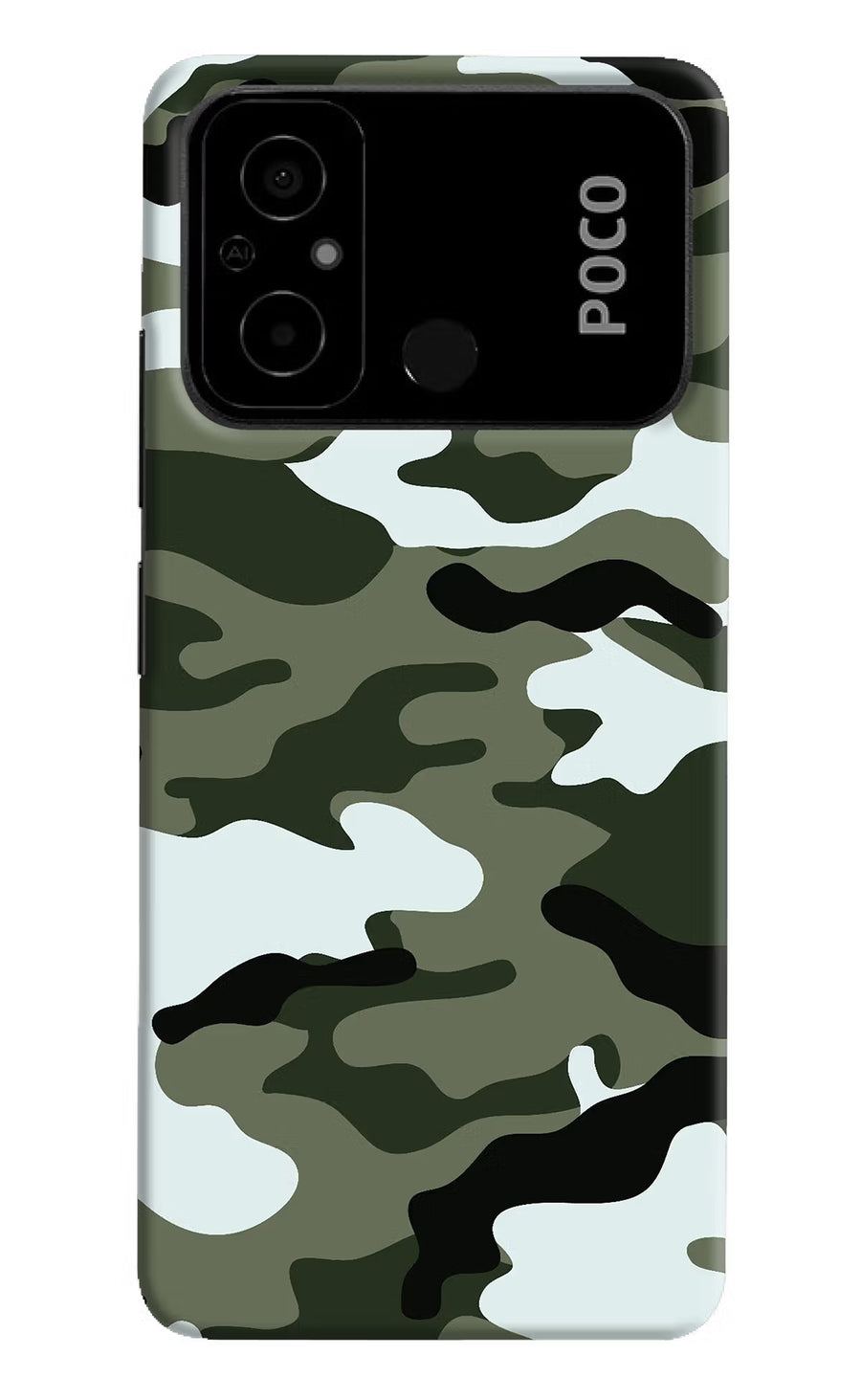 Camouflage Poco C55 Back Cover, Hard case