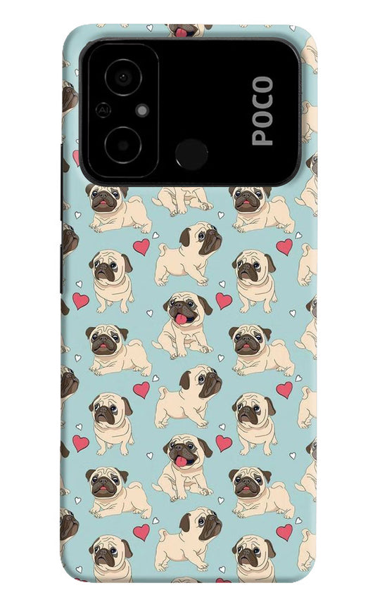 Pug Dog Poco C55 Hard Case Back Cover by Casekaro