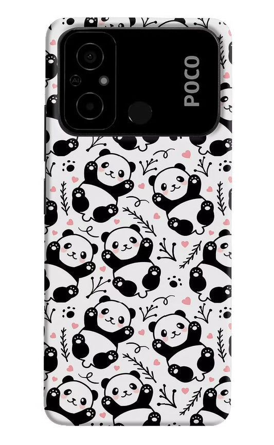 Cute Panda Poco C55 Hard Case Back Cover by Casekaro