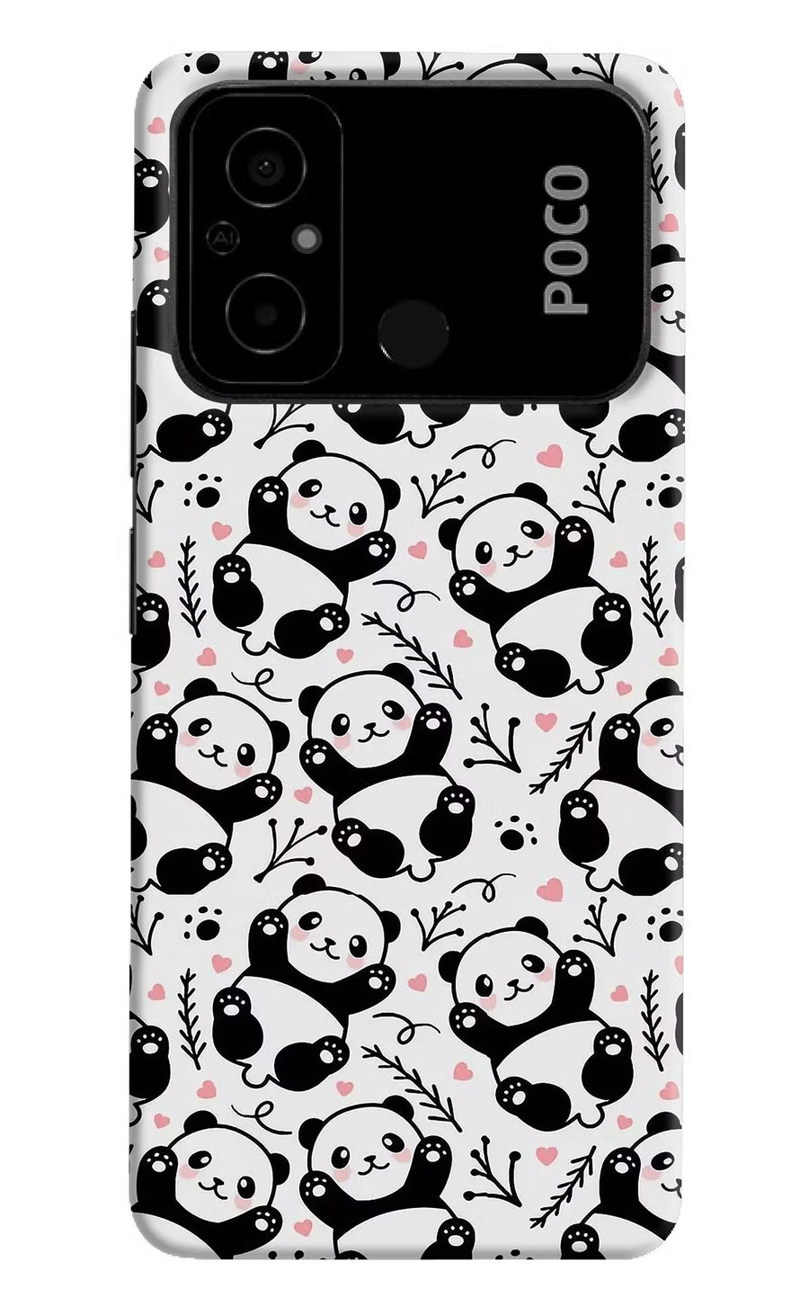 Cute Panda Poco C55 Back Cover, Hard case