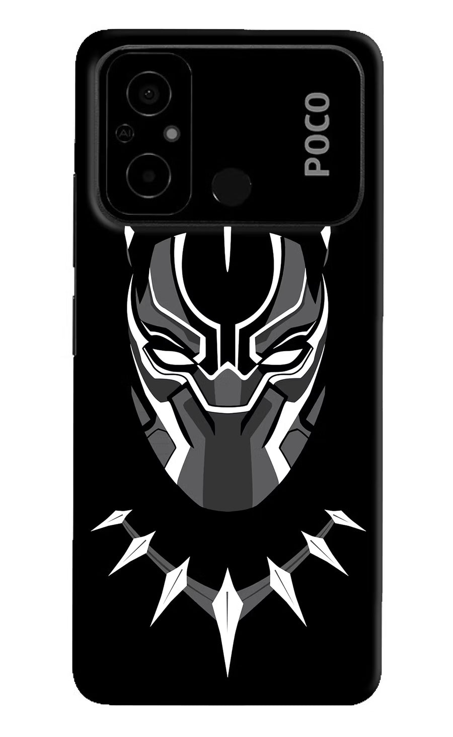 Black Panther Poco C55 Back Cover, Hard case