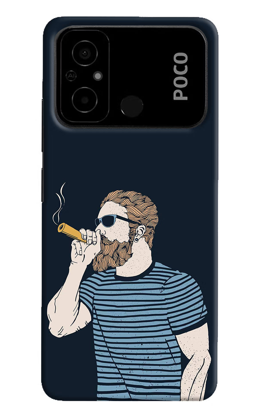 Smoking Poco C55 Back Cover, Hard case