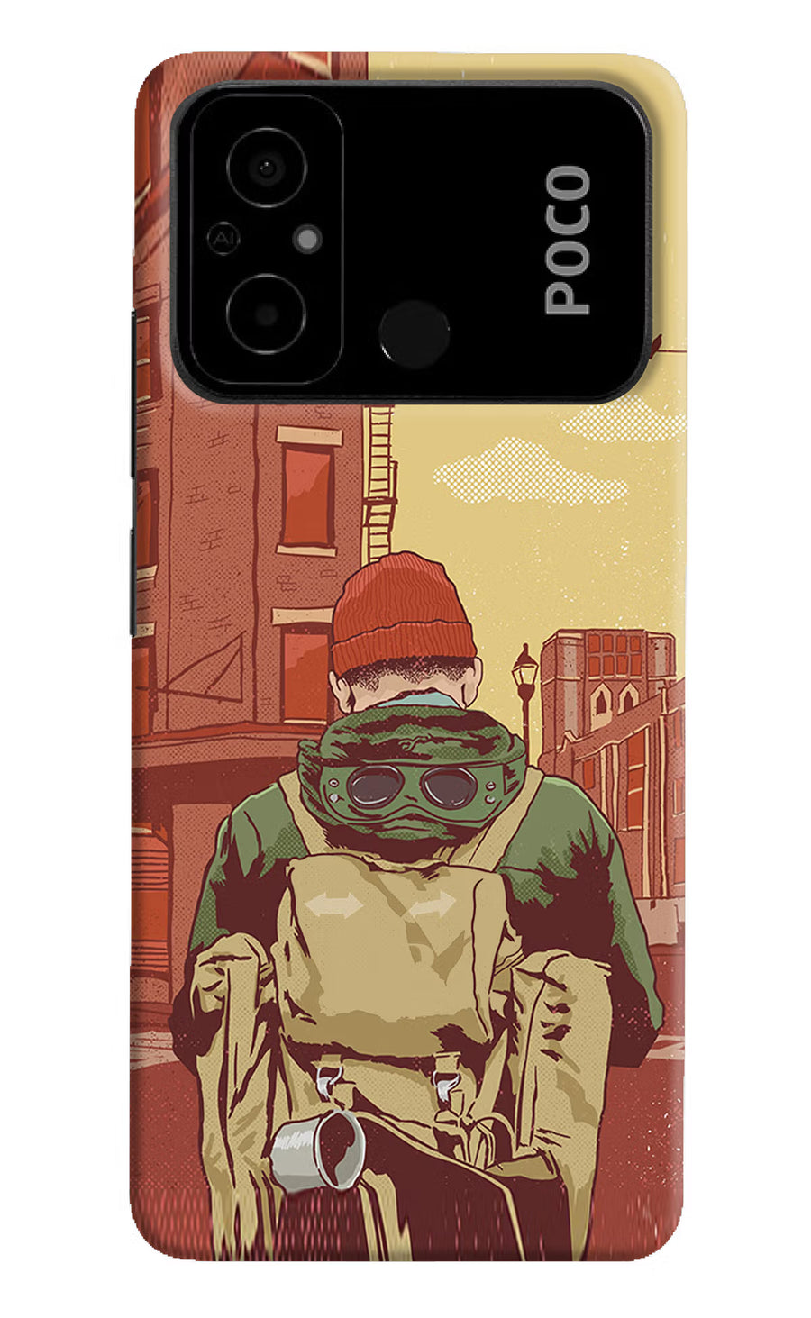 Adventurous Poco C55 Back Cover, Hard case