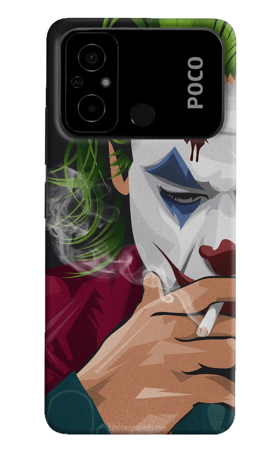 Joker Smoking Poco C55 Back Cover, Hard case