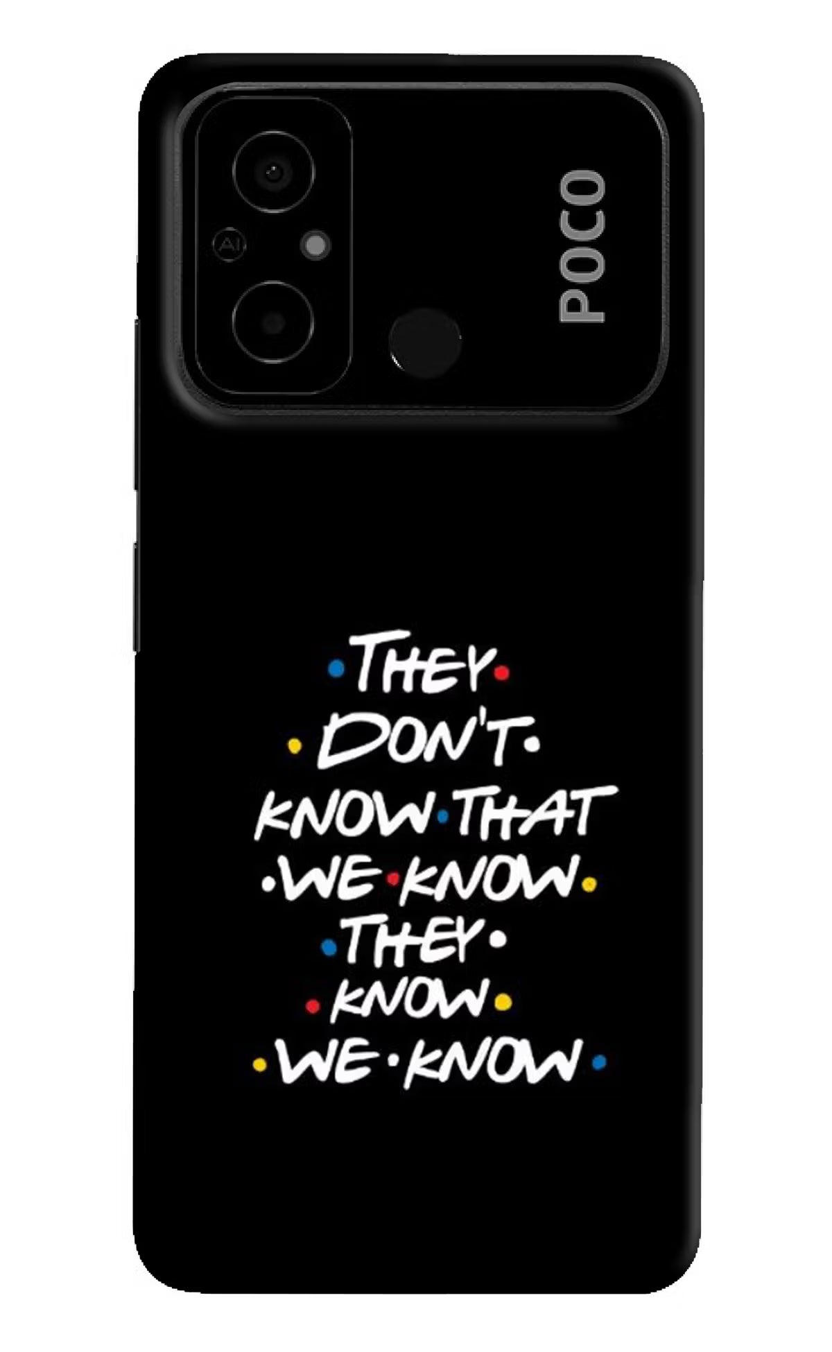 FRIENDS Dialogue Poco C55 Hard Case Back Cover by Casekaro