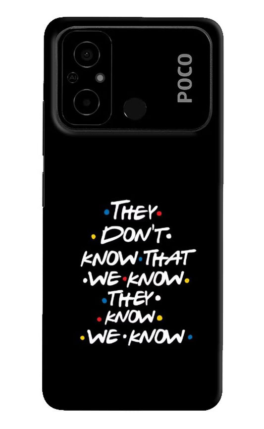 FRIENDS Dialogue Poco C55 Hard Case Back Cover by Casekaro