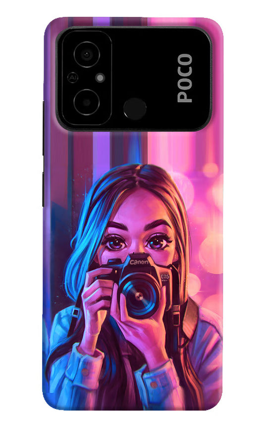 Girl Photographer Poco C55 Hard Case Back Cover by Casekaro